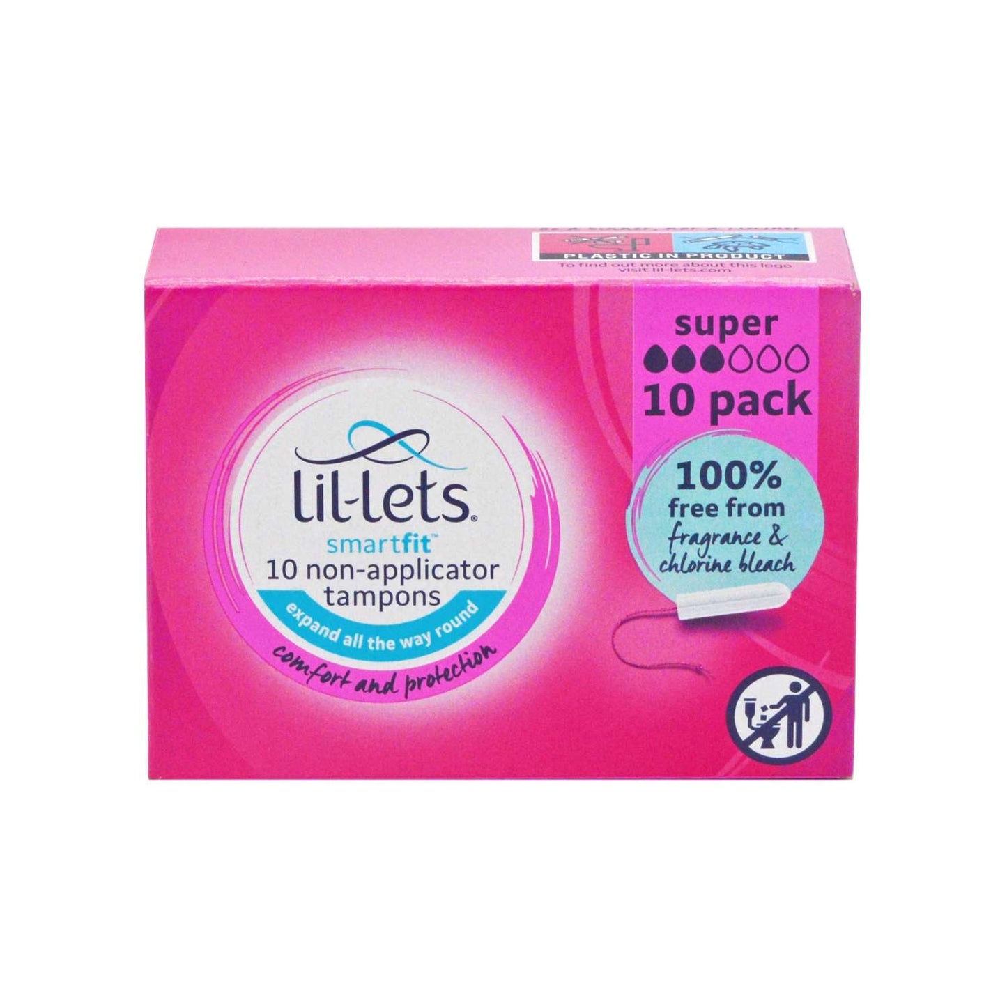 Lil-Lets 10 Non-Applicator Tampons Super Size 3 (HOUSEHOLD)