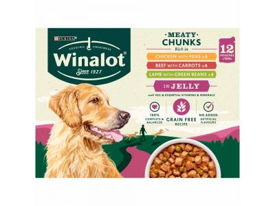 Winalot Meaty Chunks in Jelly 12x100g (DOGFOOD)