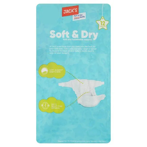 Jacks Soft & Dry Size 6 Nappies (CHILDCARE)