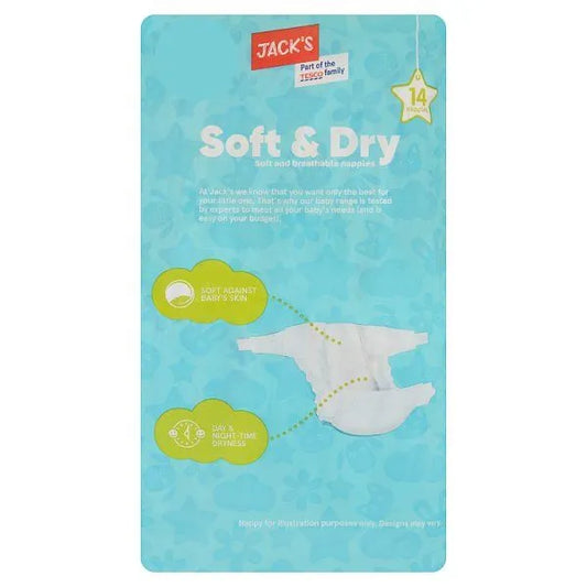 Jacks Soft & Dry Size 5 Nappies (CHILDCARE)