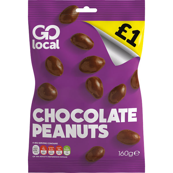 Go local Chocolate Peanuts 115g (SHAREBAG)