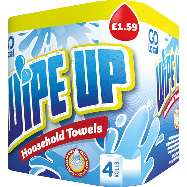 Go Local Wipe Up 4 Household Towels (HOUSEHOLD)