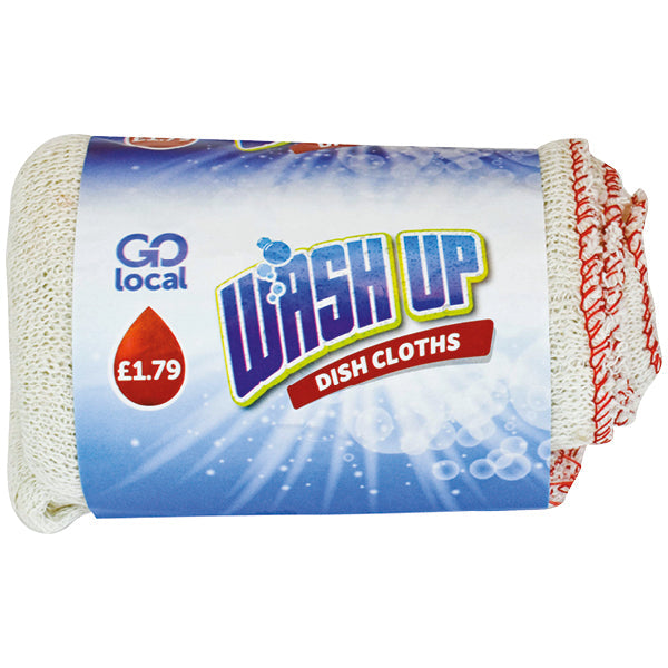 Go Local Wash Up Dish Cloths 4 Pack (HOUSEHOLD)