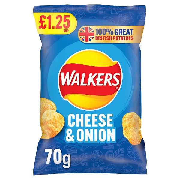 Walkers Cheese & Onion 70g (CRISPS)