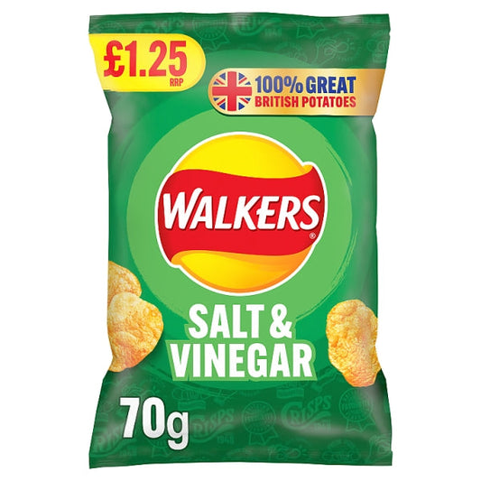 Walkers Salt & Vinegar 70g (CRISPS)