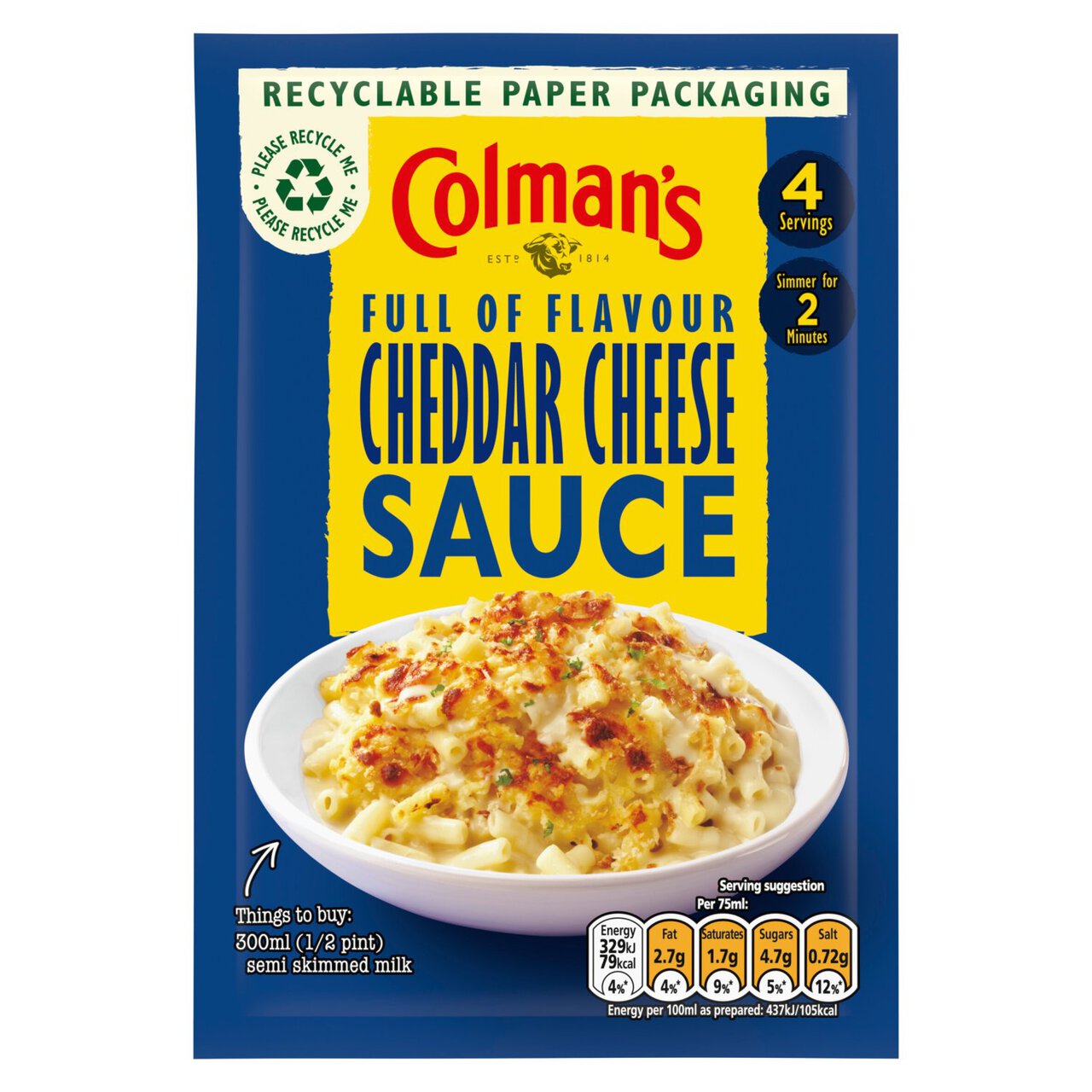 Colmans Cheddar Cheese Sauce 40g (GROCERY)