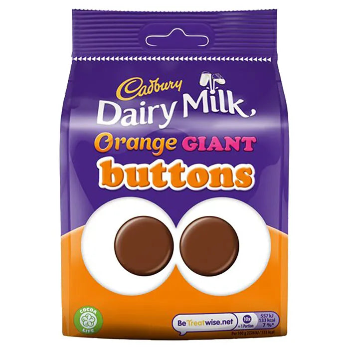 Cadbury DM Orange Giant Buttons 95g (SHAREBAG)