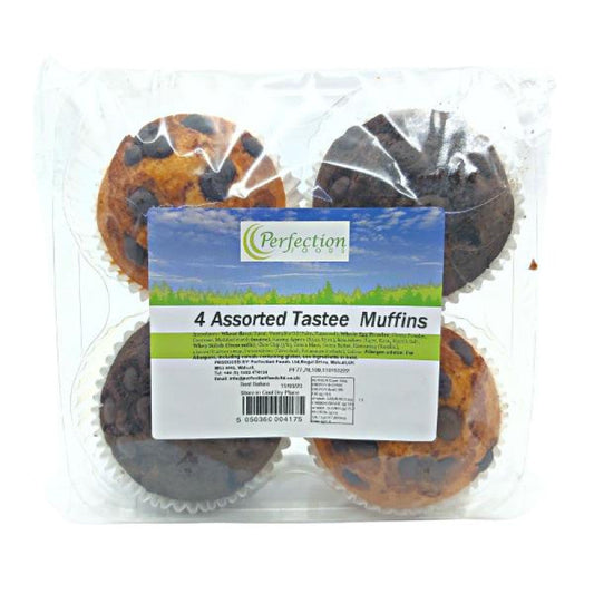 Perfection Foods 4 Assorted Tastee Muffins (CAKES)