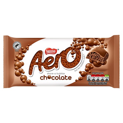 Nestle Aero Purely Chocolate Block 90g (CONFECTIONERY)