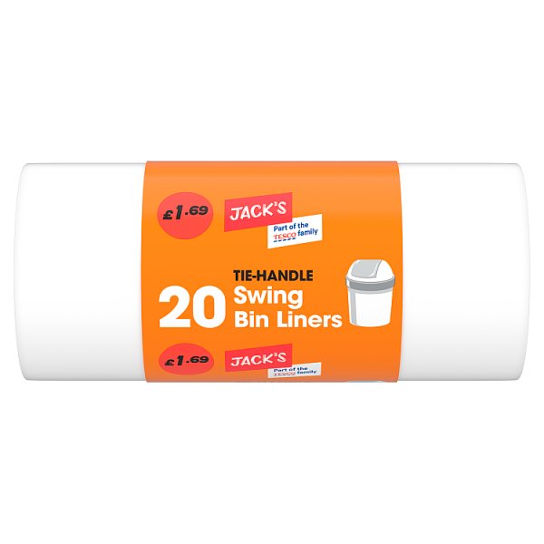 Jacks 20 Tie Handle Swing Bin Liners (HOUSEHOLD)