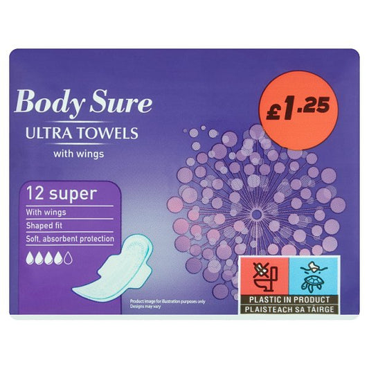 Body Sure Ultra Towels 12 Super Size 4 (SANITARY)