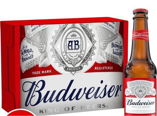 Budweiser 12x300ml Bottles (MULTIPACK)