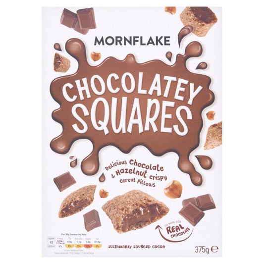 Mornflakes Chocolatey Squares 375g (CEREAL)