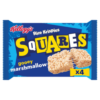 Kelloggs Rice Krispies Squares Gooey Marshmallows 4 Pack (CEREAL BAR)