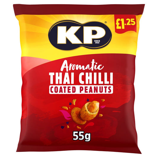 KP Aromatic Thai Chilli Coated Peanuts 55g (SHAREBAG)