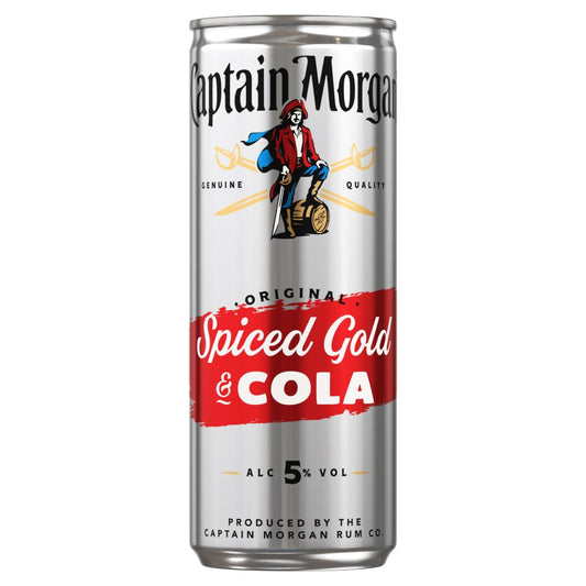 Captain Morgan Spiced Gold & Cola Can 250ml (ALCOHOL)