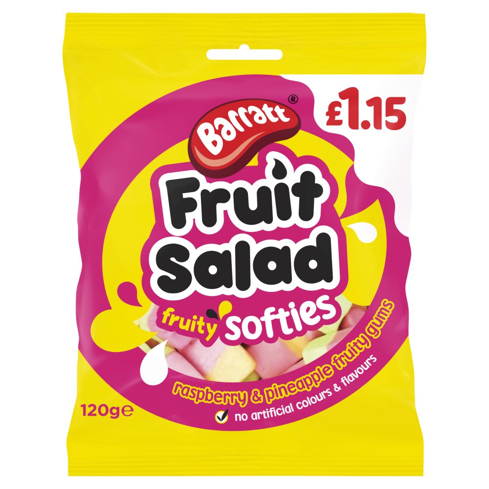 Barratt Fruit Salad Fruity Softies 120g (SHAREBAG)