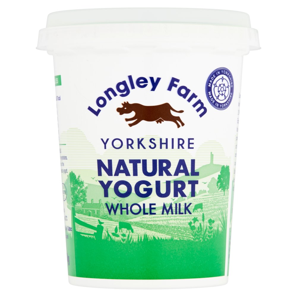 Longley Farm Natural Whole Milk Yogurt 450g (CHILLED)