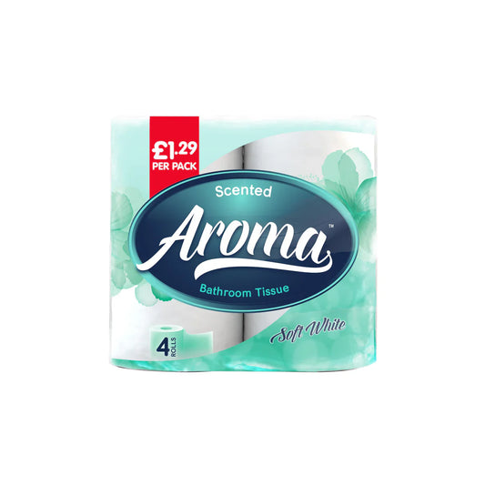 Aroma Soft White 4 Toilet Rolls (HOUSEHOLD)