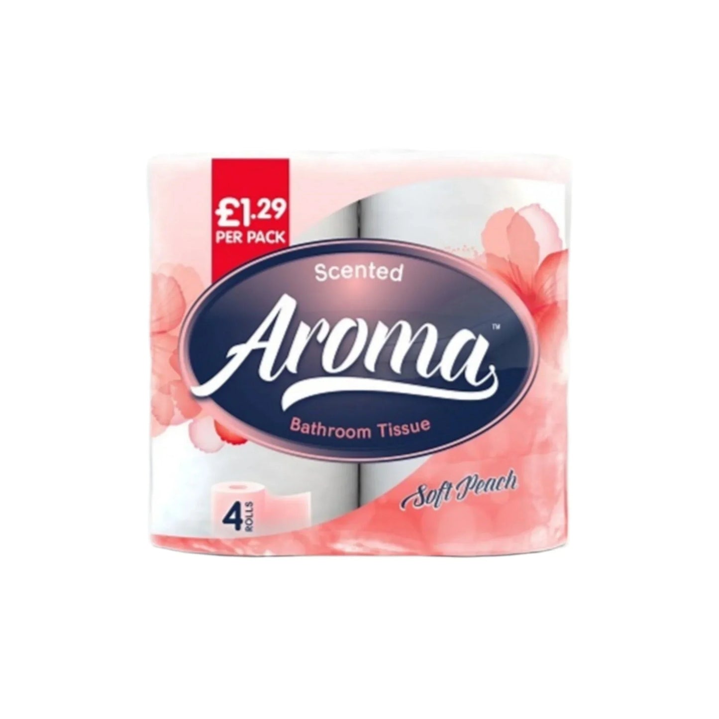 Aroma Soft Peach 4 Toilet Rolls (HOUSEHOLD)