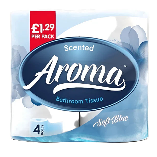 Aroma Soft Blue 4 Toilet Rolls (HOUSEHOLD)