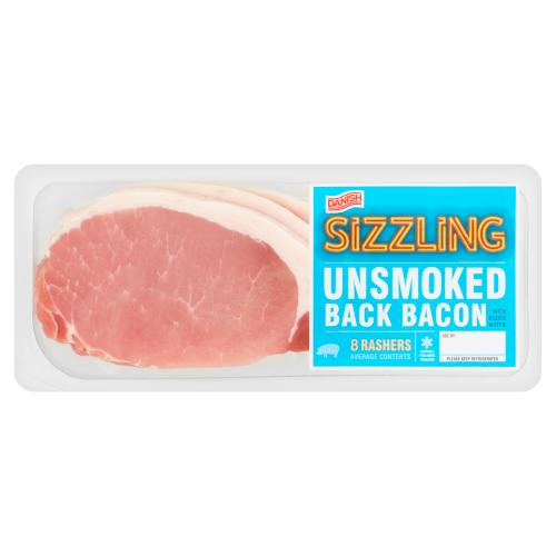 Direct brand 8 Unsmoked Back Bacon Rashers 250g (MEAT)