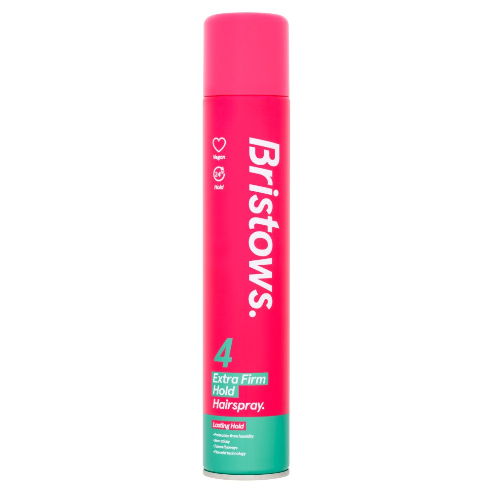 Bristows 4 Extra Firm Hold Hairspray 400ml (HOUSEHOLD)