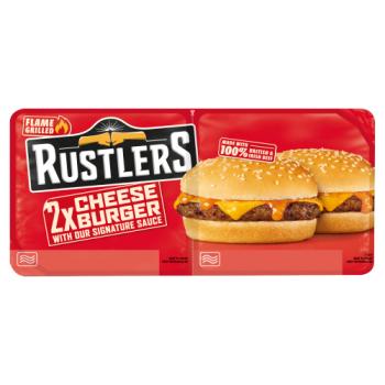 Rustlers 2 Cheese Burgers 264g (CHILLED)