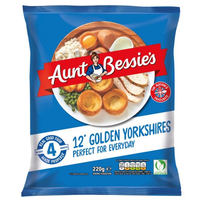 Aunt Bessies 12 Golden Yorkshire Pudding 220g (FROZEN)