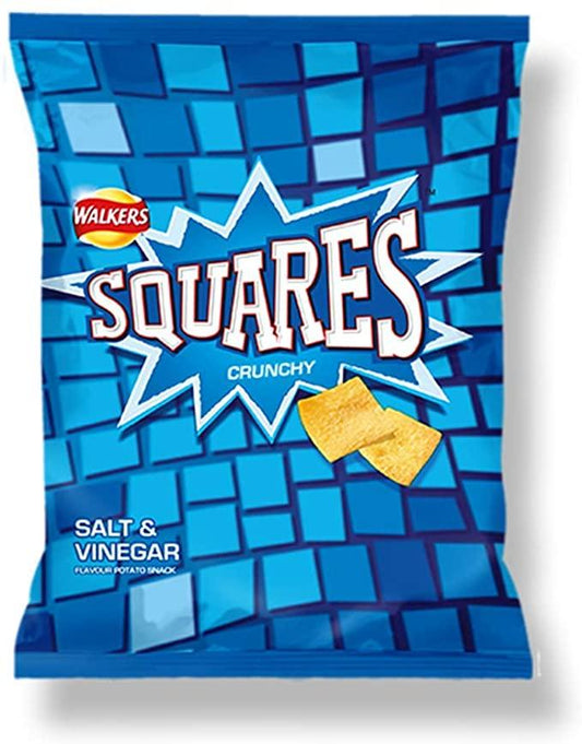 Walkers Squares Salt & Vinegar 72g (CRISPS)