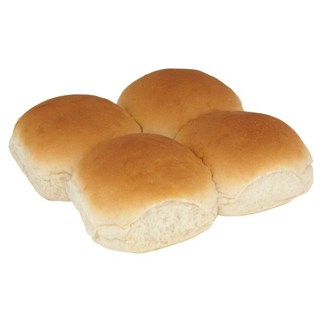 4 White Bread Baps (ESSENTIALS)