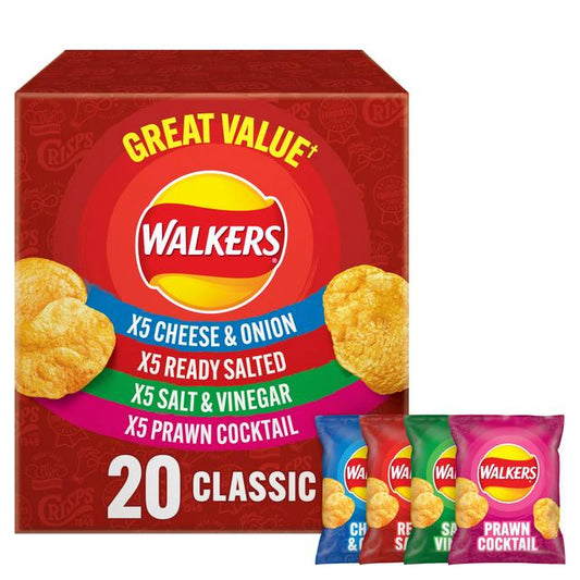 Walkers Classic Variety 20 Pack (MULTIPACK)