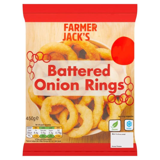 Farmer Jacks Battered Onion Rings 450g (FROZEN)