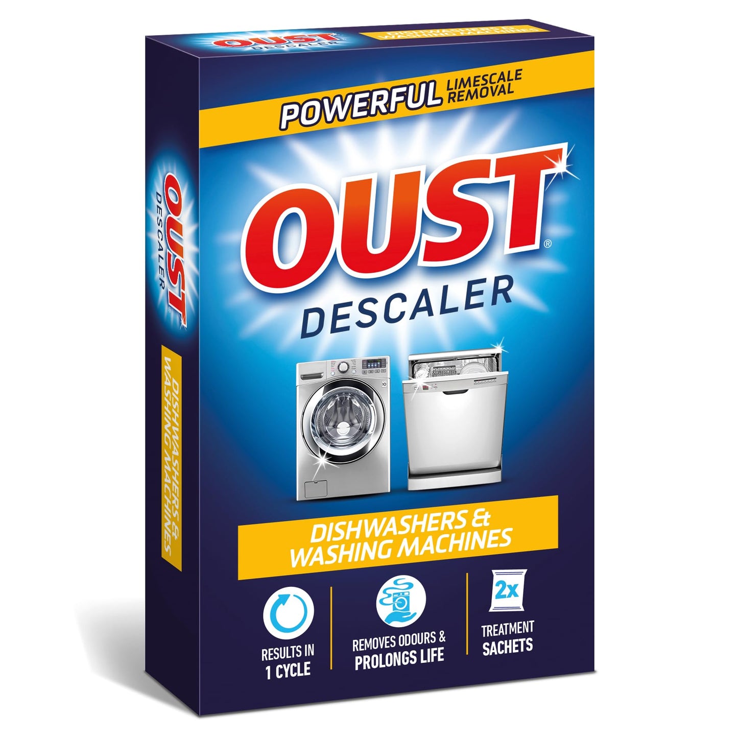 Oust Dishwasher & Washing Machine Descaler 2 Pack (HOUSEHOLD)