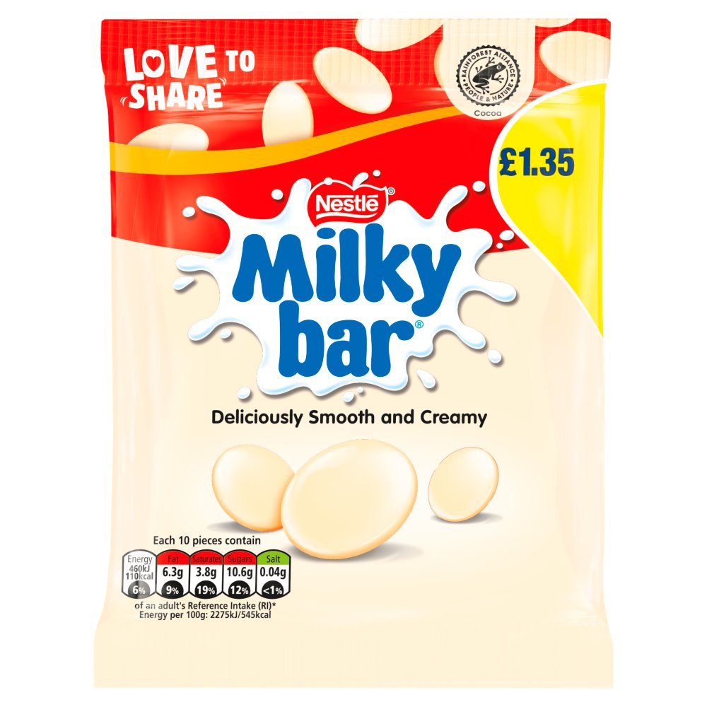 Nestle Milkybar White Giant Buttons 85g (SHAREBAG)