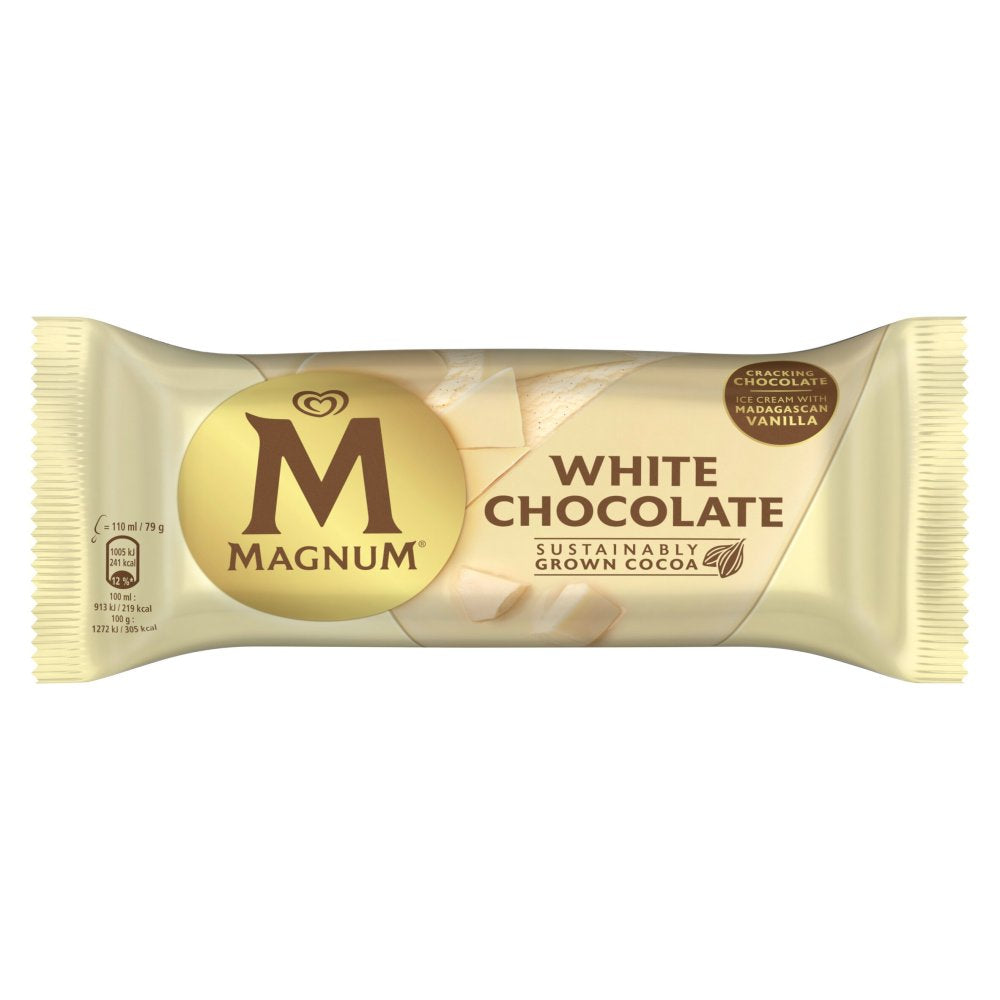 Magnum White Chocolate Ice Cream 110ml (FROZEN)