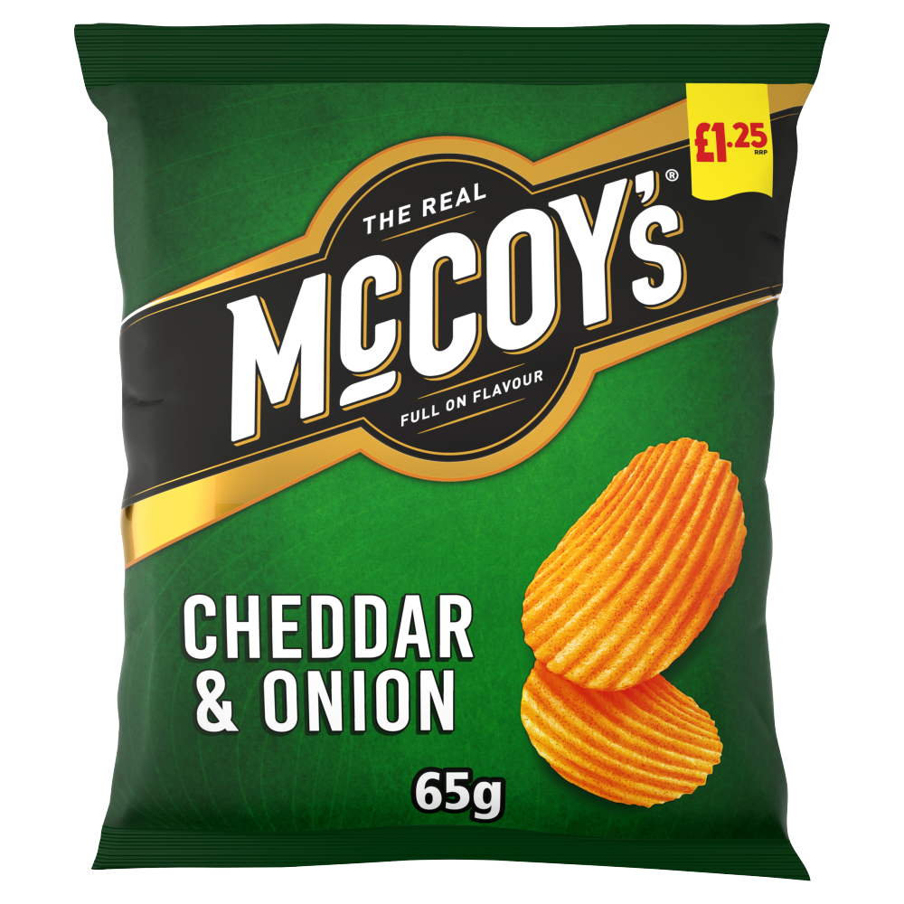 McCoys Ridge Cut Cheddar & Onion 65g (CRISPS)