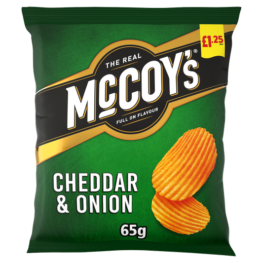 McCoys Ridge Cut Cheddar & Onion 65g (CRISPS)