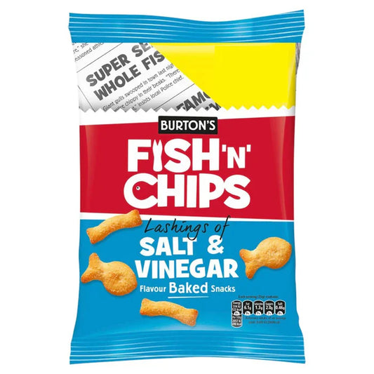 Burtons Fish n Chips Salt & Vinegar 125g (CRISPS)