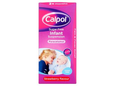 Calpol Sugar Free Infant Strawberry 2+ Months 100ml (MEDICINE)