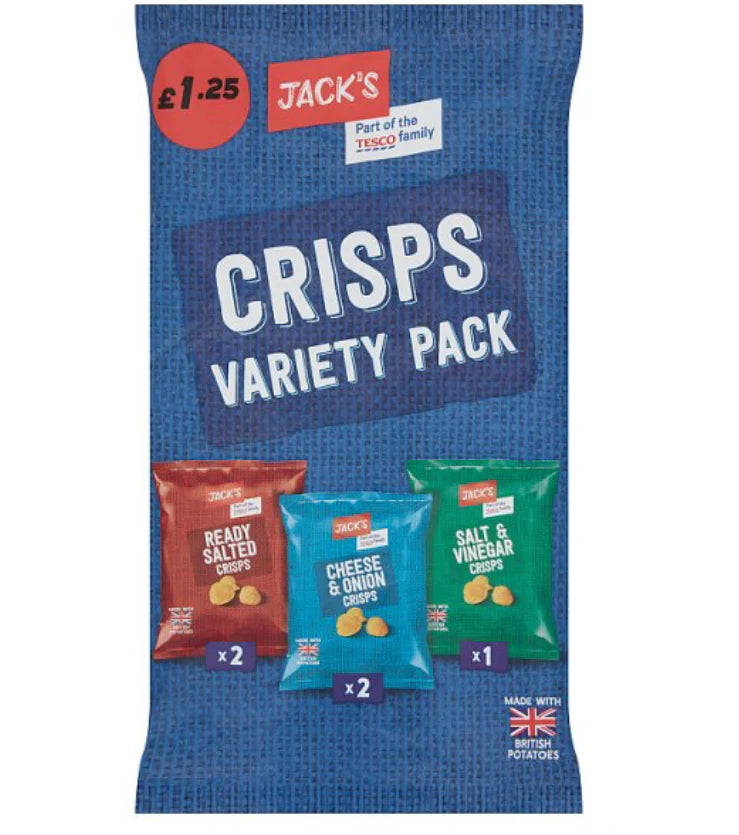 Jack's Variety Pack Crisps 100g
