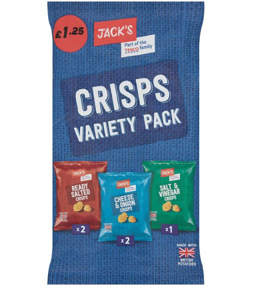 Jack's Variety Pack Crisps 100g