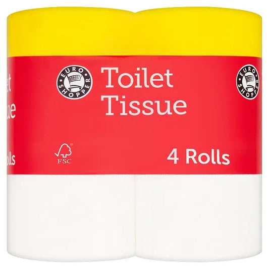 Euro Shopper 4 Toilet Rolls (HOUSEHOLD)