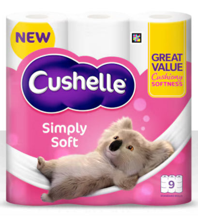 Cushelle Simply Soft  9 Toilet Rolls (HOUSEHOLD)