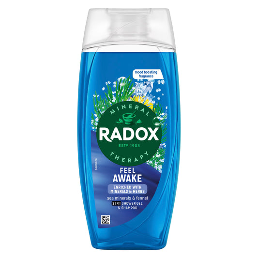 Radox Feel Awake Sea Minerals & Fennel 2 in 1 Shower Gel & Shampoo 225ml