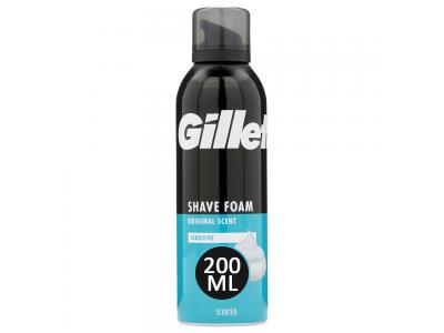 Gillette Scented Shave Foam Sensitive 200ml (HOUSEHOLD)