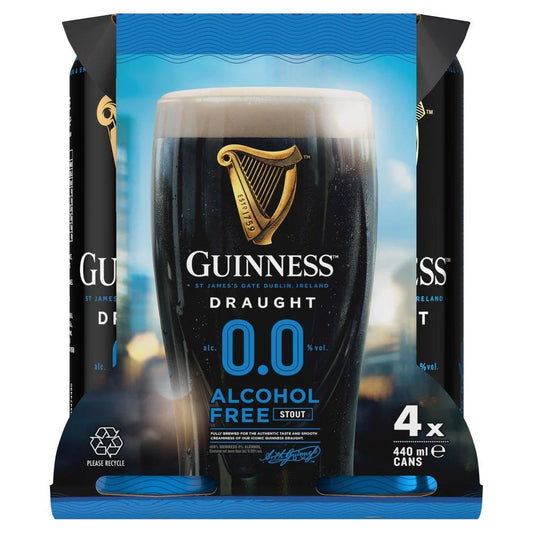 Guinness Draught Alcohol Free 4x440ml (ALCOHOL)