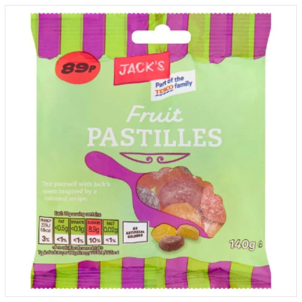 Jacks Fruit Pastilles 140g (SHAREBAG)