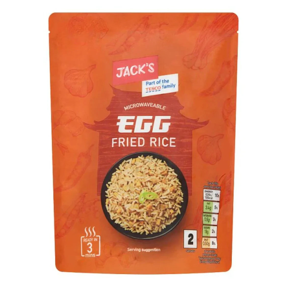 Jacks Microwaveable Egg Fried Rice 250g (GROCERY)