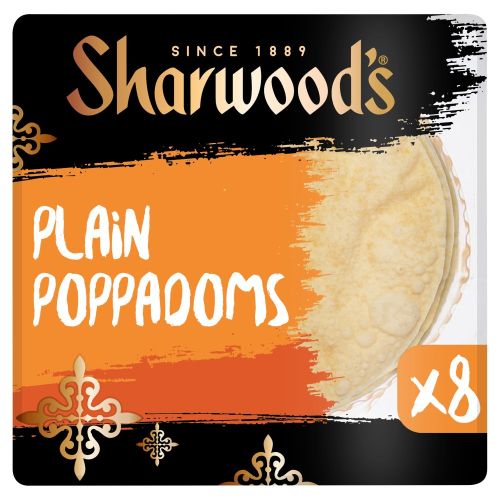 Sharwoods 8 Plain Poppadoms (GROCERY)